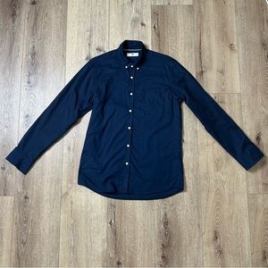 NWOT Long Sleeve Oxford Shirt Navy Blue Size Medium